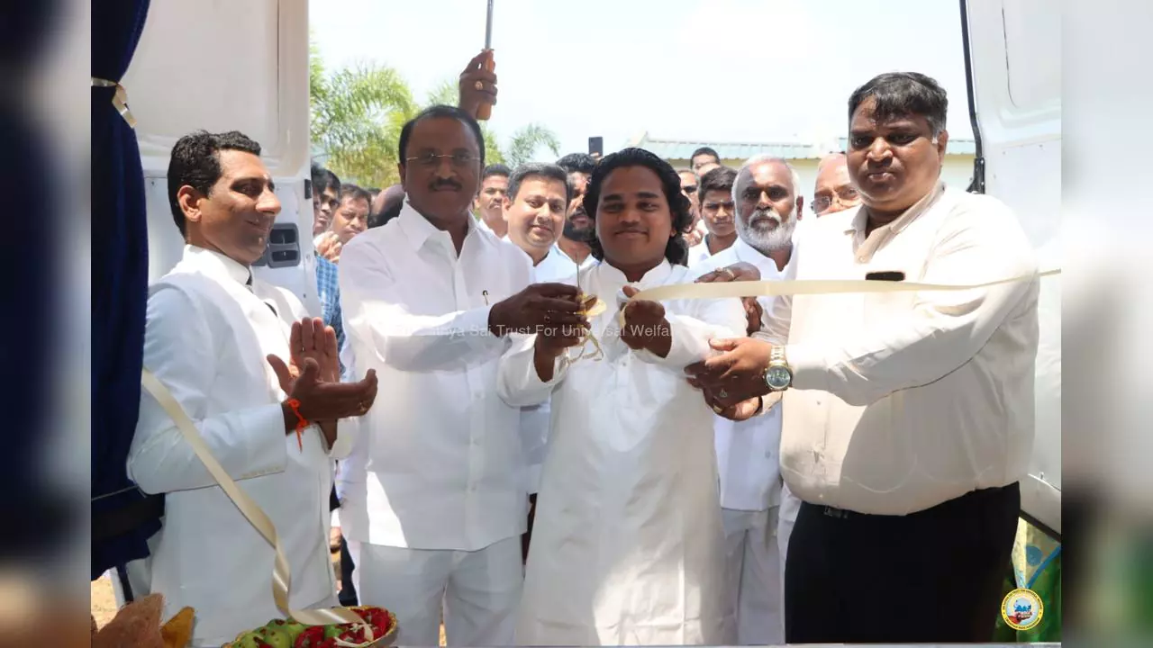 Launch of Sai Aarogya - Comprehensive Mobile bus for Cancer Screening